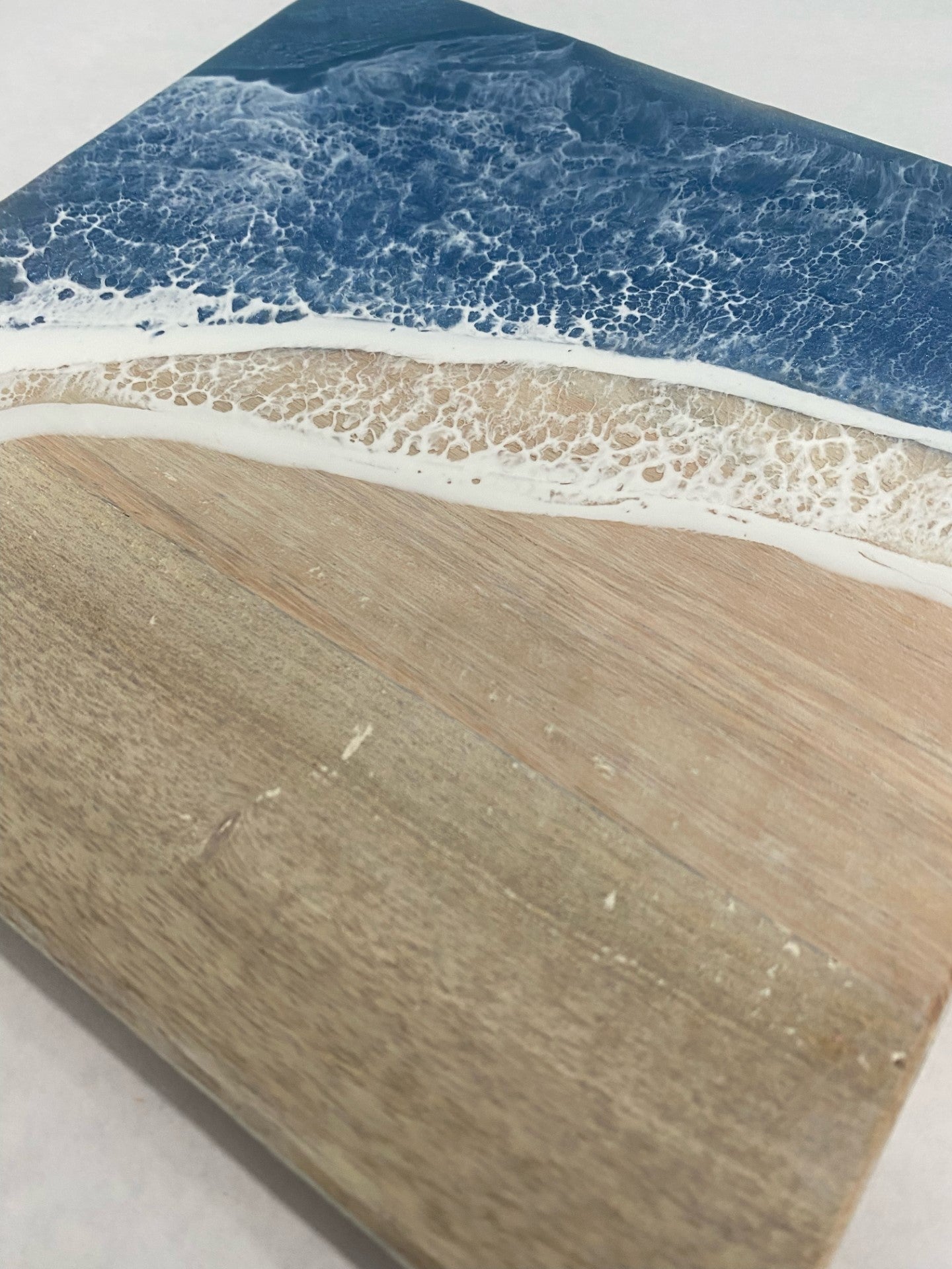 Wood Square Charcuterie Board - Ocean Waves