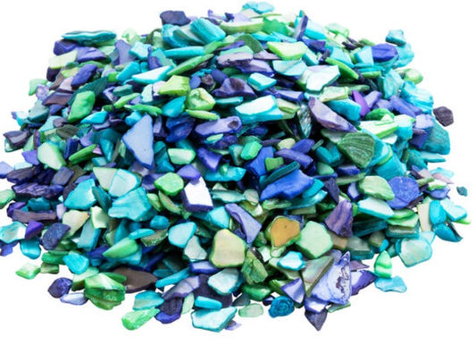 Crushed Shells - Bright Blue Mix