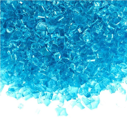 Crushed Caribbean Blue Glass
