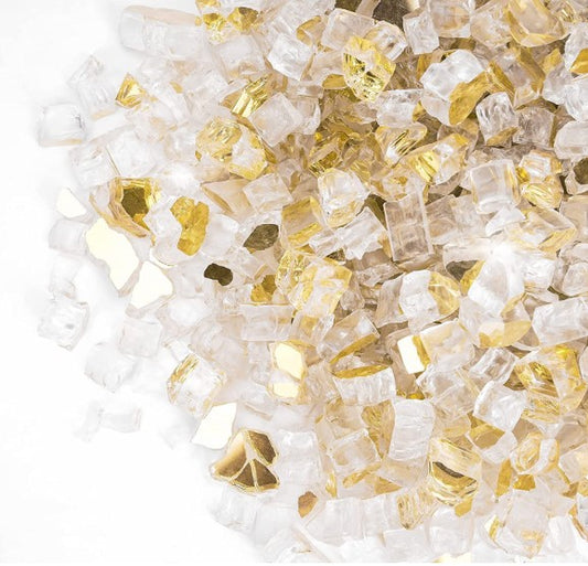 Crushed Gold Reflective Glass