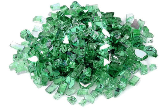 Crushed Light Green Reflective Glass