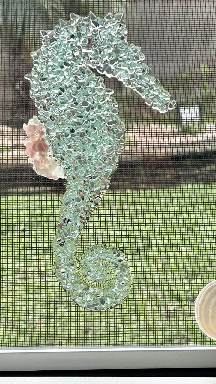 Seahorse on Glass